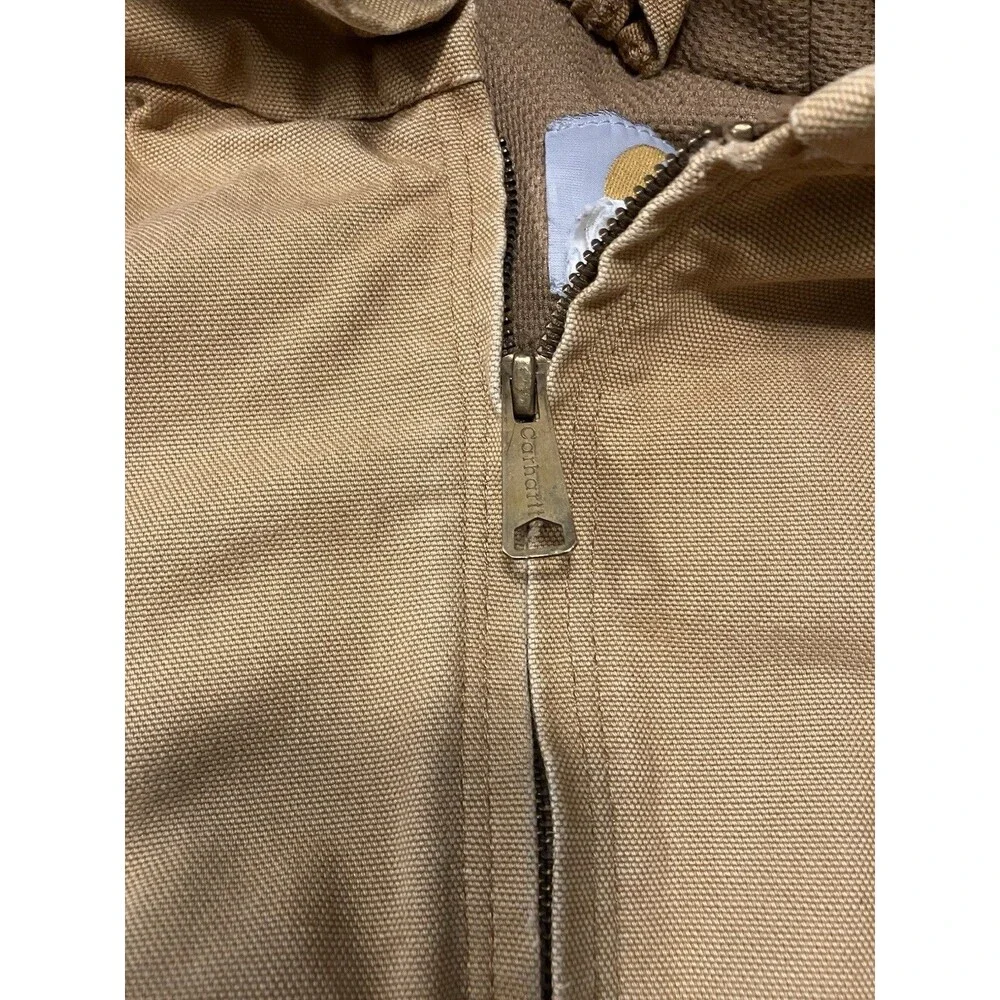 Carhartt Tan Duck Canvas Hooded Jacket J131 BRN Sz 4XL SEE DESC